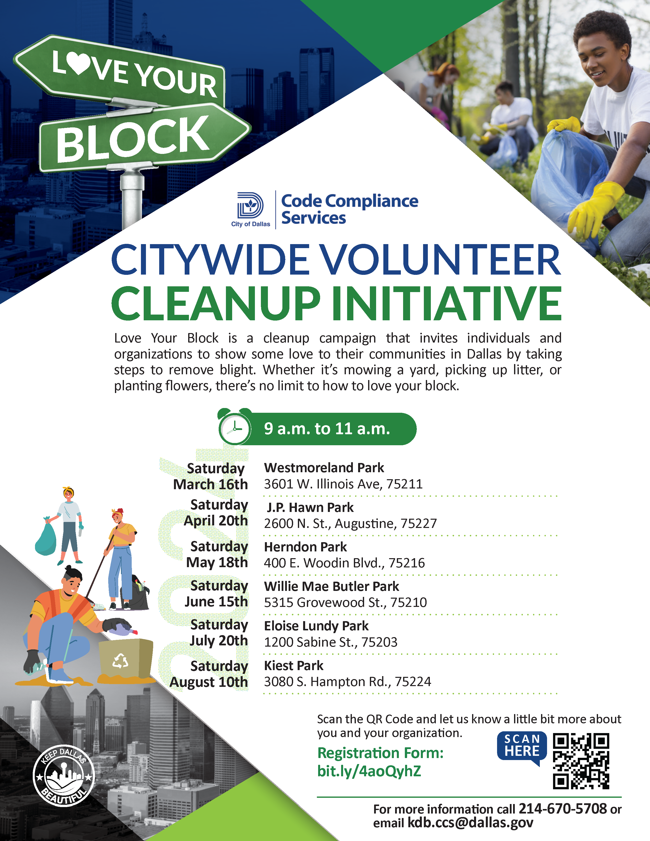 Keep Dallas Beautiful Love Your Block _Community Cleanups_2024 Dates and Locations